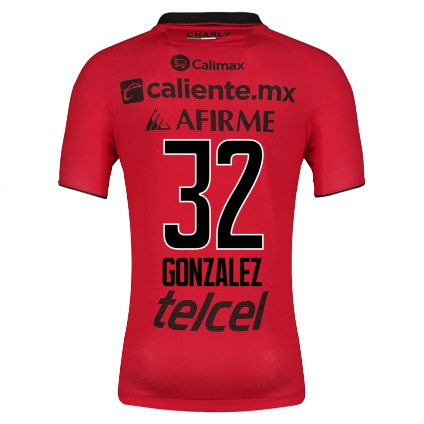 Homem Camisola Carlos Gonzalez #32 Vermelho Principal 2023/24 Camisa Brasil