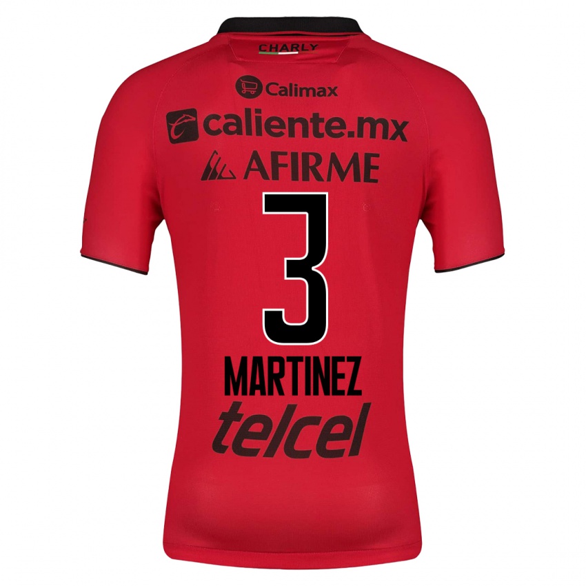 Homem Camisola Nathaly Martinez #3 Vermelho Principal 2023/24 Camisa Brasil