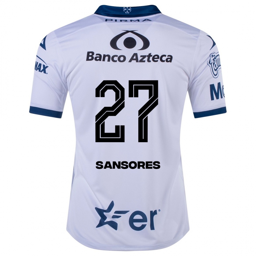 Homem Camisola Miguel Sansores #27 Branco Principal 2023/24 Camisa Brasil
