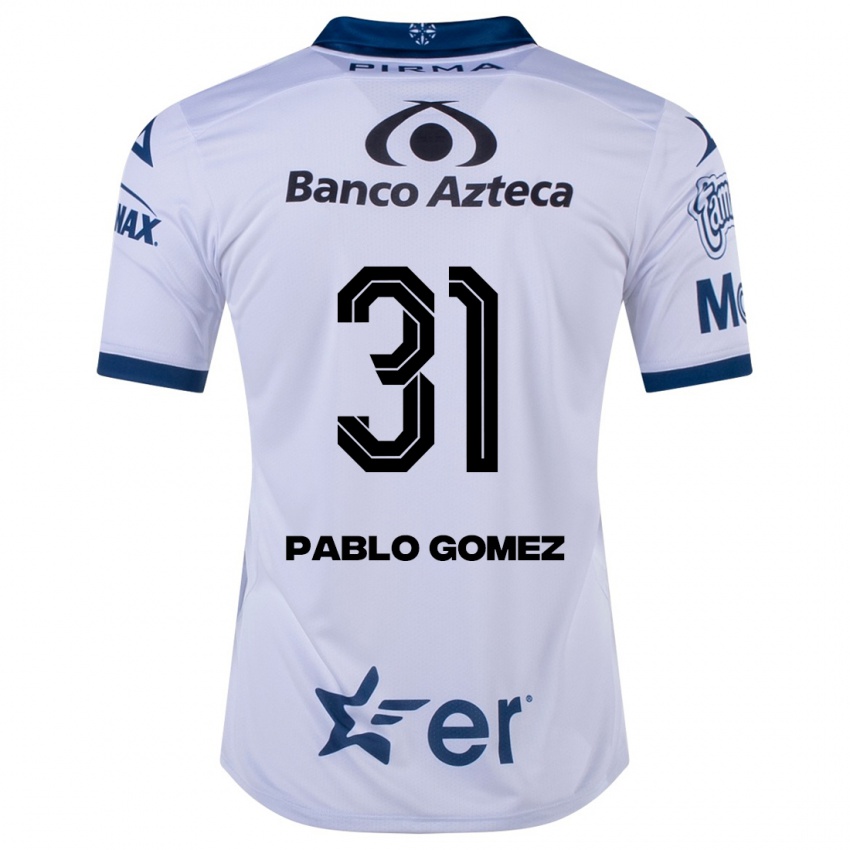 Homem Camisola Juan Pablo Gómez #31 Branco Principal 2023/24 Camisa Brasil