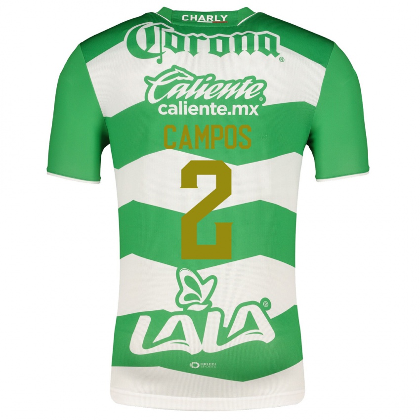 Homem Camisola Omar Campos #2 Verde Principal 2023/24 Camisa Brasil