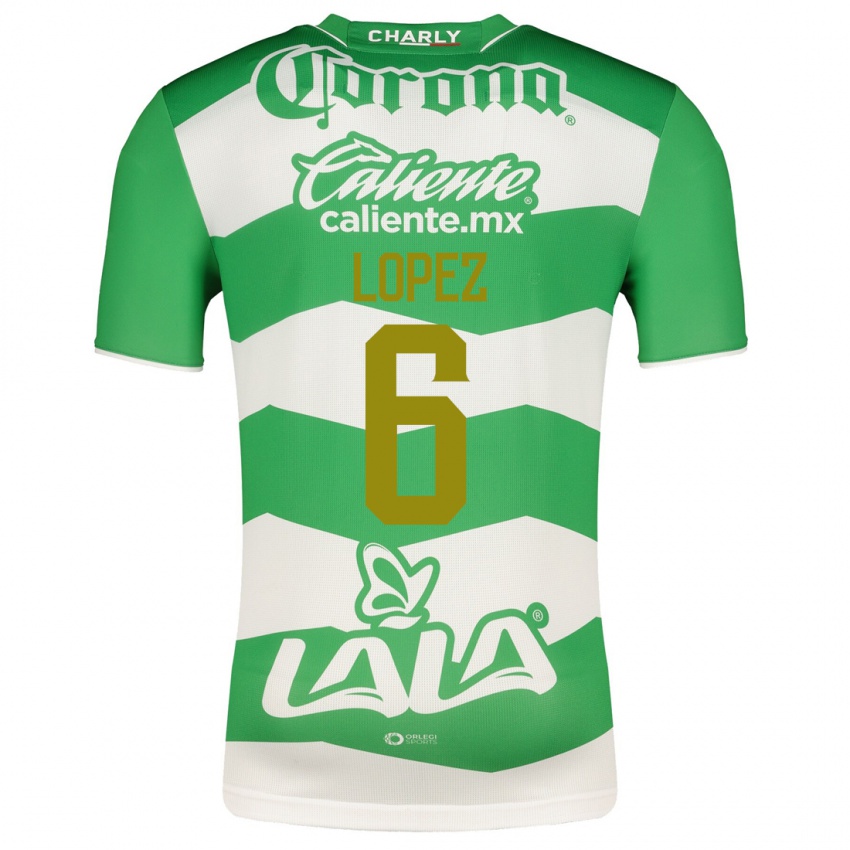 Homem Camisola Brenda Lopez #6 Verde Principal 2023/24 Camisa Brasil