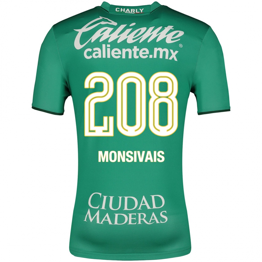 Homem Camisola Daniel Monsivaís #208 Verde Principal 2023/24 Camisa Brasil