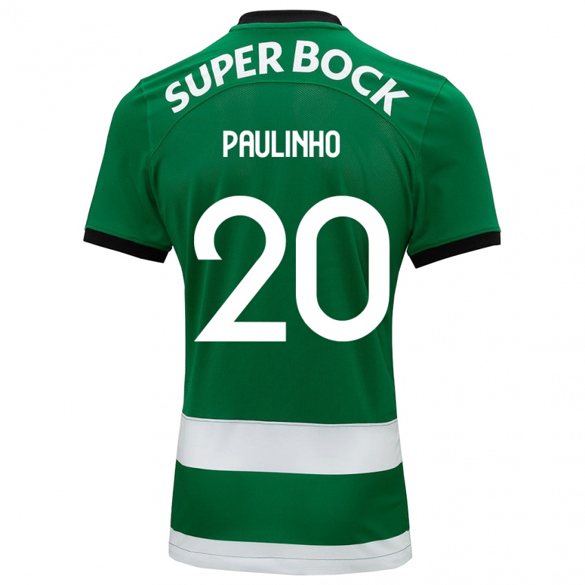 Homem Camisola Paulinho #20 Verde Principal 2023/24 Camisa Brasil