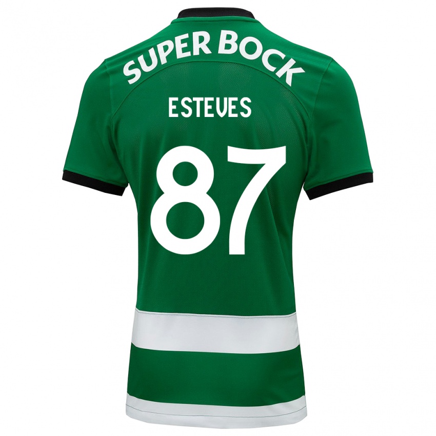 Homem Camisola Goncalo Esteves #87 Verde Principal 2023/24 Camisa Brasil