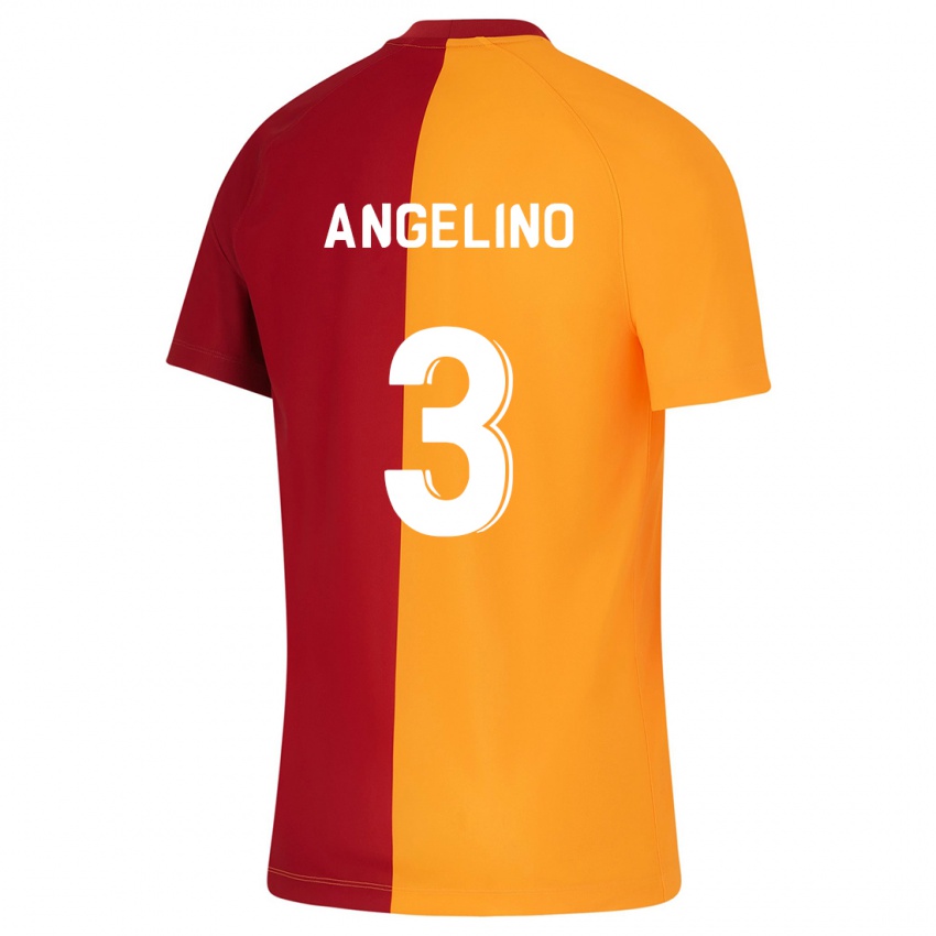 Homem Camisola Angelino #3 Laranja Principal 2023/24 Camisa Brasil