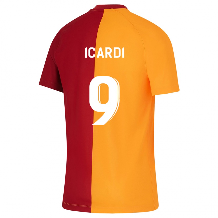 Homem Camisola Mauro Icardi #9 Laranja Principal 2023/24 Camisa Brasil