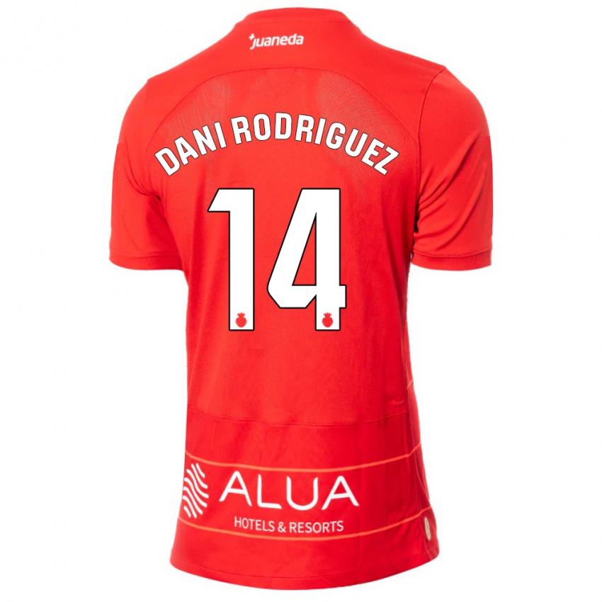 Homem Camisola Dani Rodríguez #14 Vermelho Principal 2023/24 Camisa Brasil