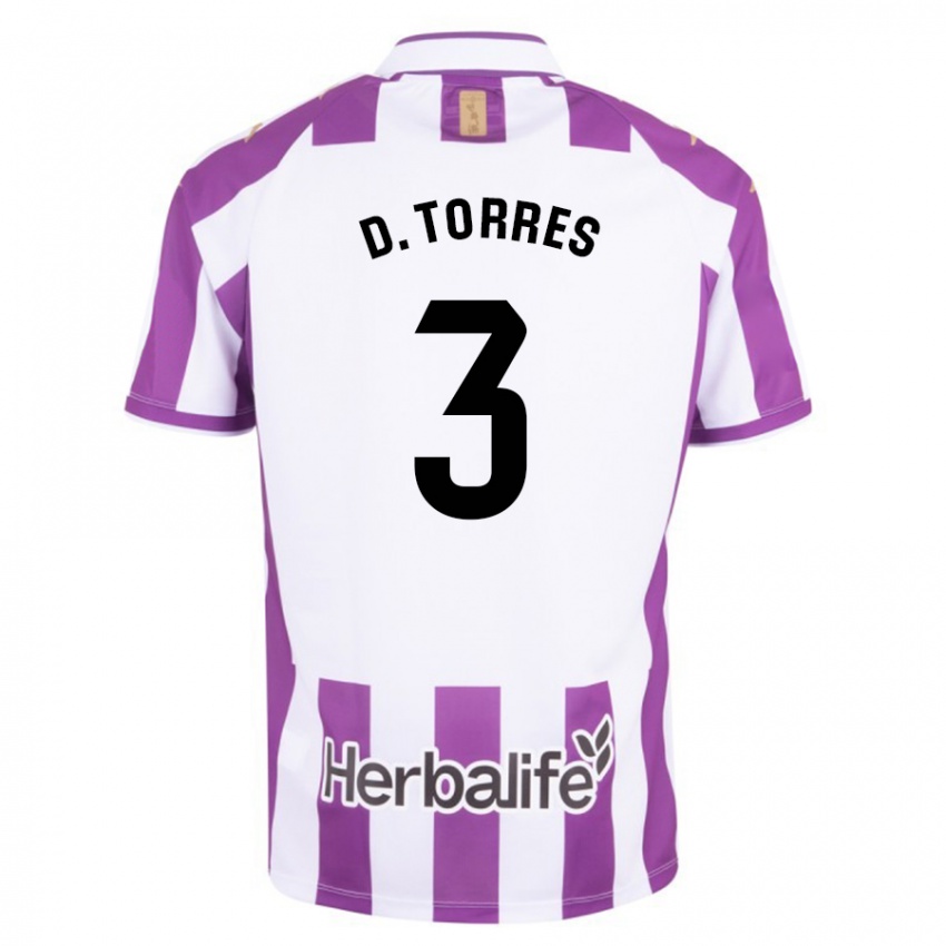 Homem Camisola David Torres #3 Roxo Principal 2023/24 Camisa Brasil