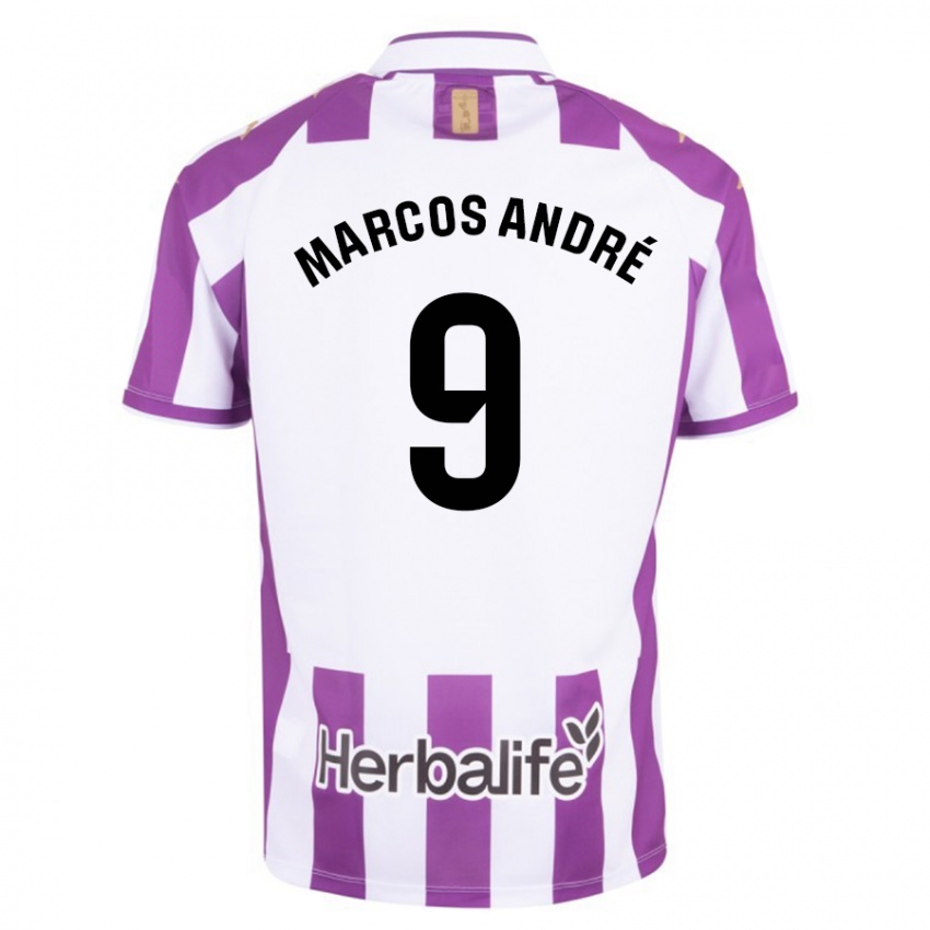 Homem Camisola Marcos Andre #9 Roxo Principal 2023/24 Camisa Brasil
