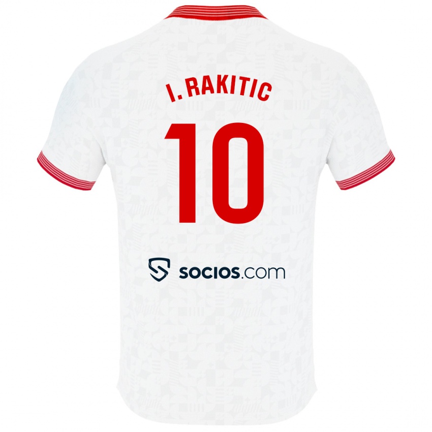 Homem Camisola Ivan Rakitic #10 Branco Principal 2023/24 Camisa Brasil