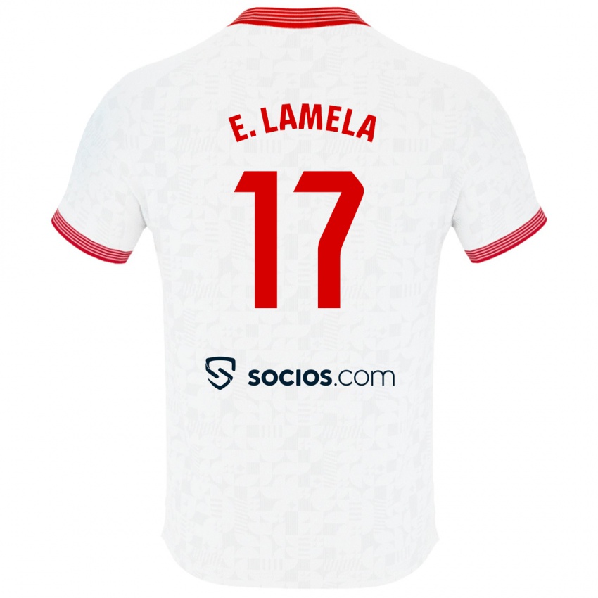 Homem Camisola Erik Lamela #17 Branco Principal 2023/24 Camisa Brasil