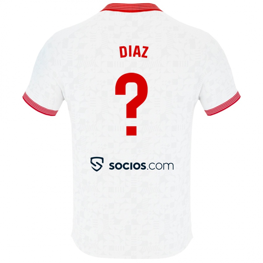 Homem Camisola Álvaro Díaz #0 Branco Principal 2023/24 Camisa Brasil