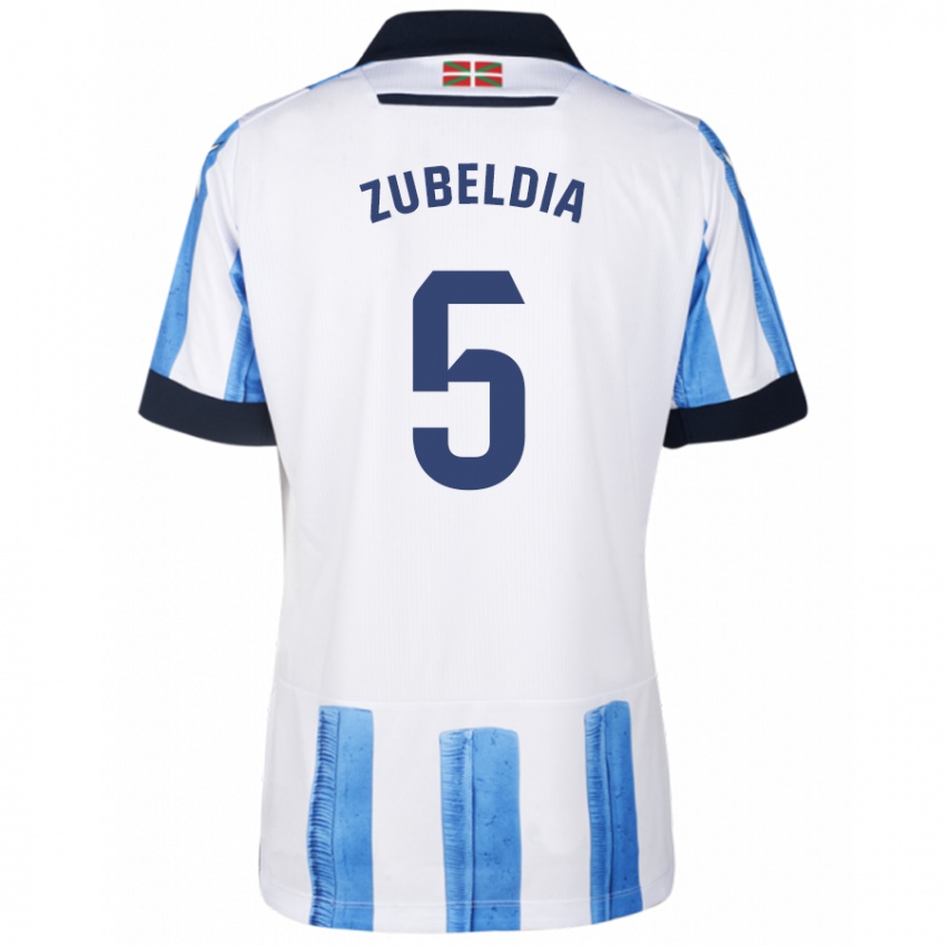 Homem Camisola Igor Zubeldia #5 Branco Azulado Principal 2023/24 Camisa Brasil