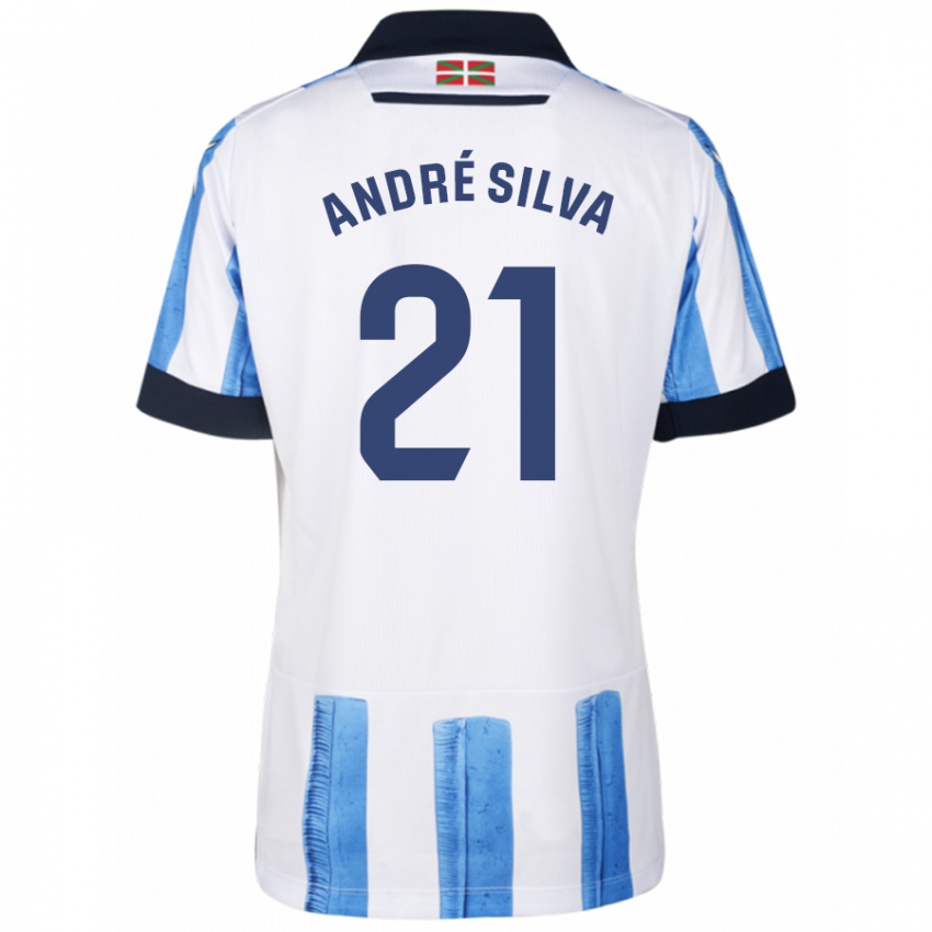 Homem Camisola Andre Silva #21 Branco Azulado Principal 2023/24 Camisa Brasil