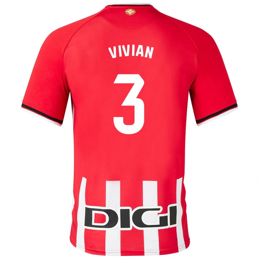 Homem Camisola Dani Vivian #3 Vermelho Principal 2023/24 Camisa Brasil