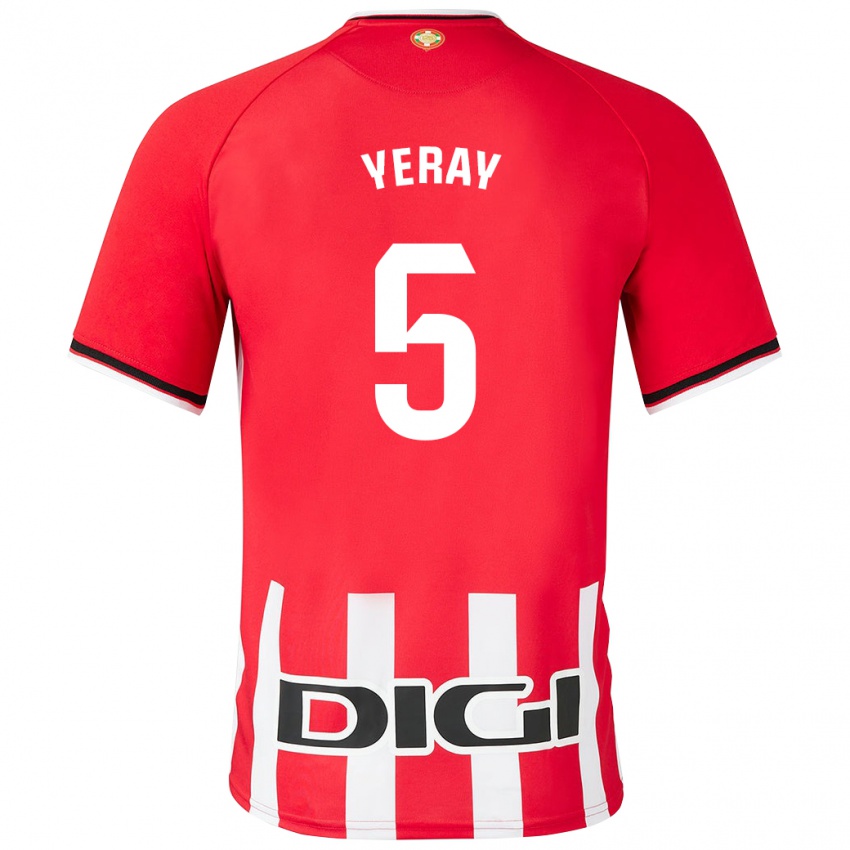 Homem Camisola Yeray Alvarez #5 Vermelho Principal 2023/24 Camisa Brasil