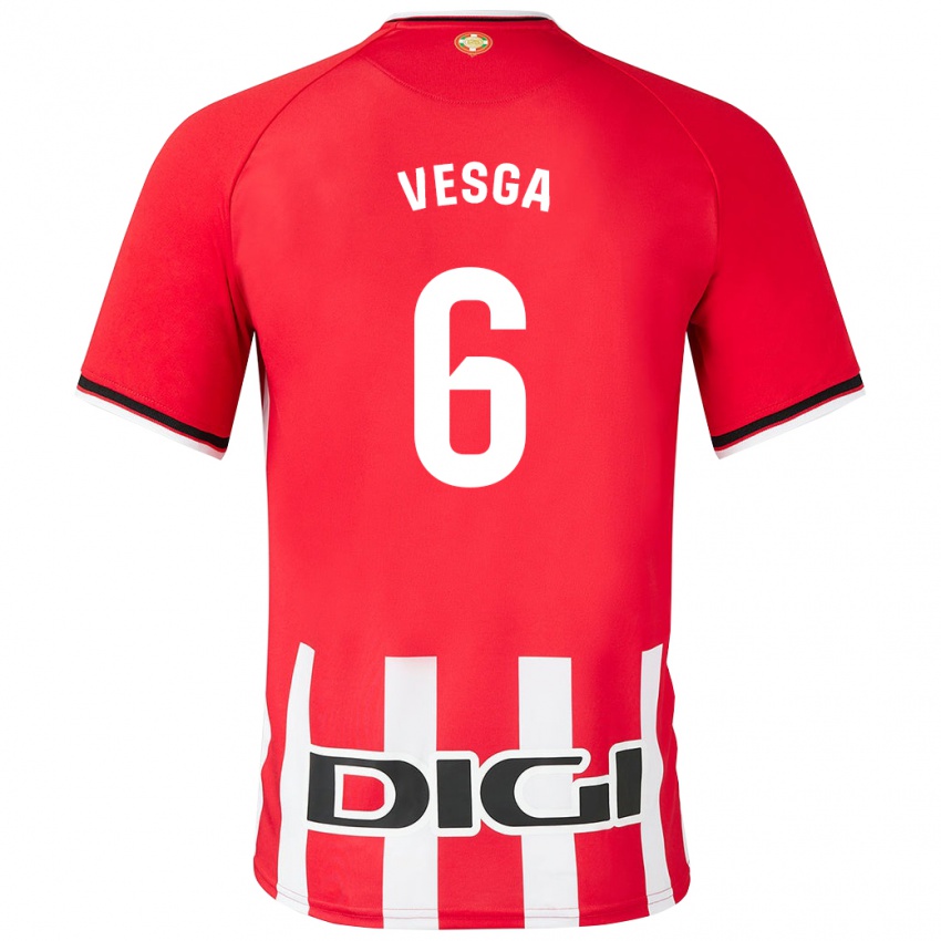 Homem Camisola Mikel Vesga #6 Vermelho Principal 2023/24 Camisa Brasil