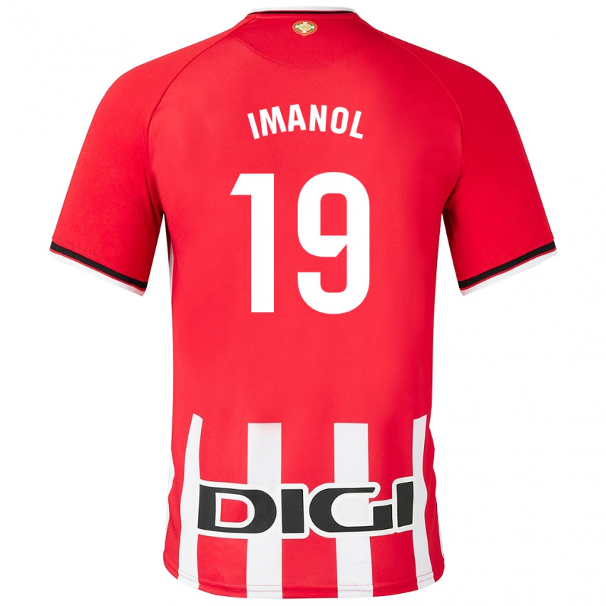 Homem Camisola Imanol Garcia De Albeniz #19 Vermelho Principal 2023/24 Camisa Brasil