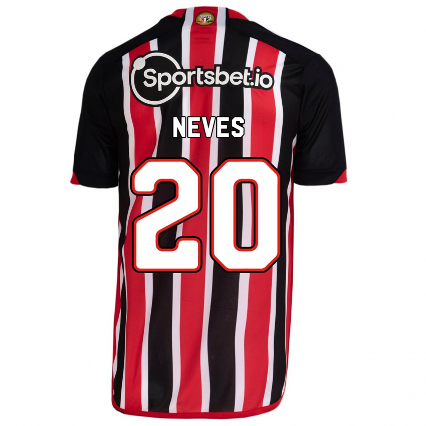 Homem Camisola Gabriel Neves #20 Azul Vermelho Alternativa 2023/24 Camisa Brasil