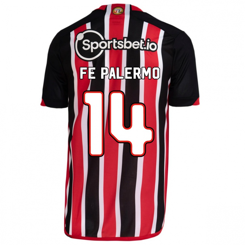 Homem Camisola Fe Palermo #14 Azul Vermelho Alternativa 2023/24 Camisa Brasil