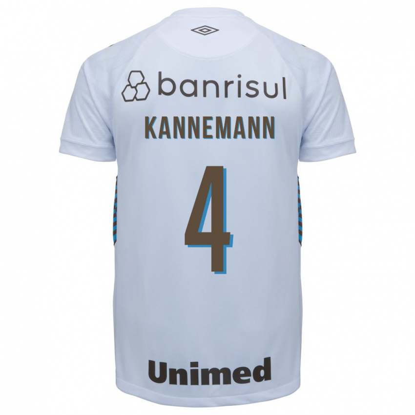 Homem Camisola Walter Kannemann #4 Branco Alternativa 2023/24 Camisa Brasil