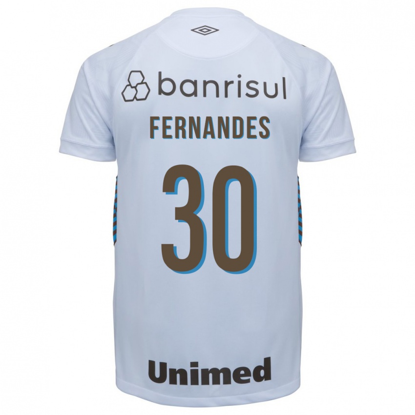 Homem Camisola Raquel Fernandes #30 Branco Alternativa 2023/24 Camisa Brasil