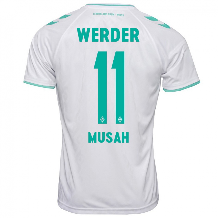 Homem Camisola Salim Musah #11 Branco Alternativa 2023/24 Camisa Brasil