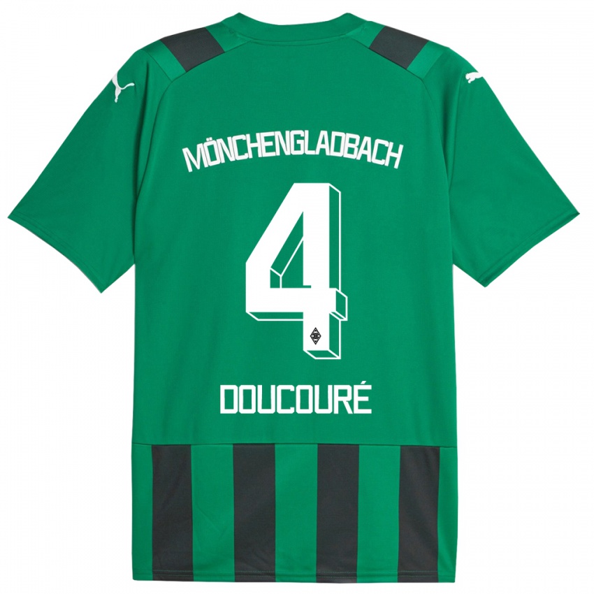 Homem Camisola Mamadou Doucoure #4 Preto Verde Alternativa 2023/24 Camisa Brasil