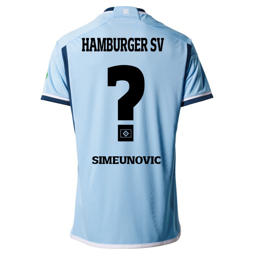 Homem Camisola Denis Simeunovic #0 Azul Alternativa 2023/24 Camisa Brasil