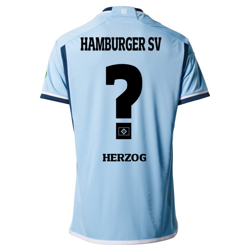 Homem Camisola Miguel Herzog #0 Azul Alternativa 2023/24 Camisa Brasil