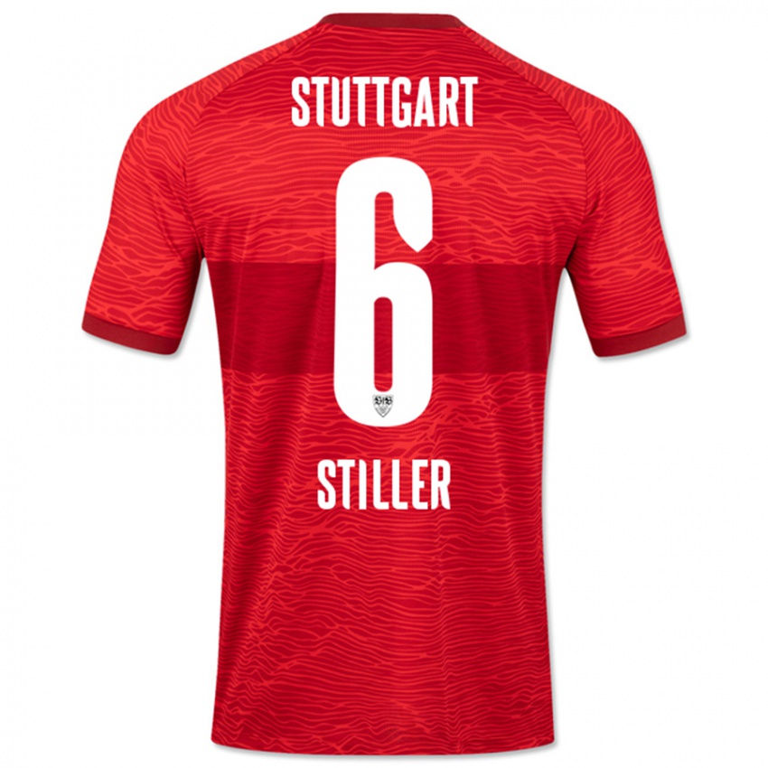 Homem Camisola Angelo Stiller #6 Vermelho Alternativa 2023/24 Camisa Brasil