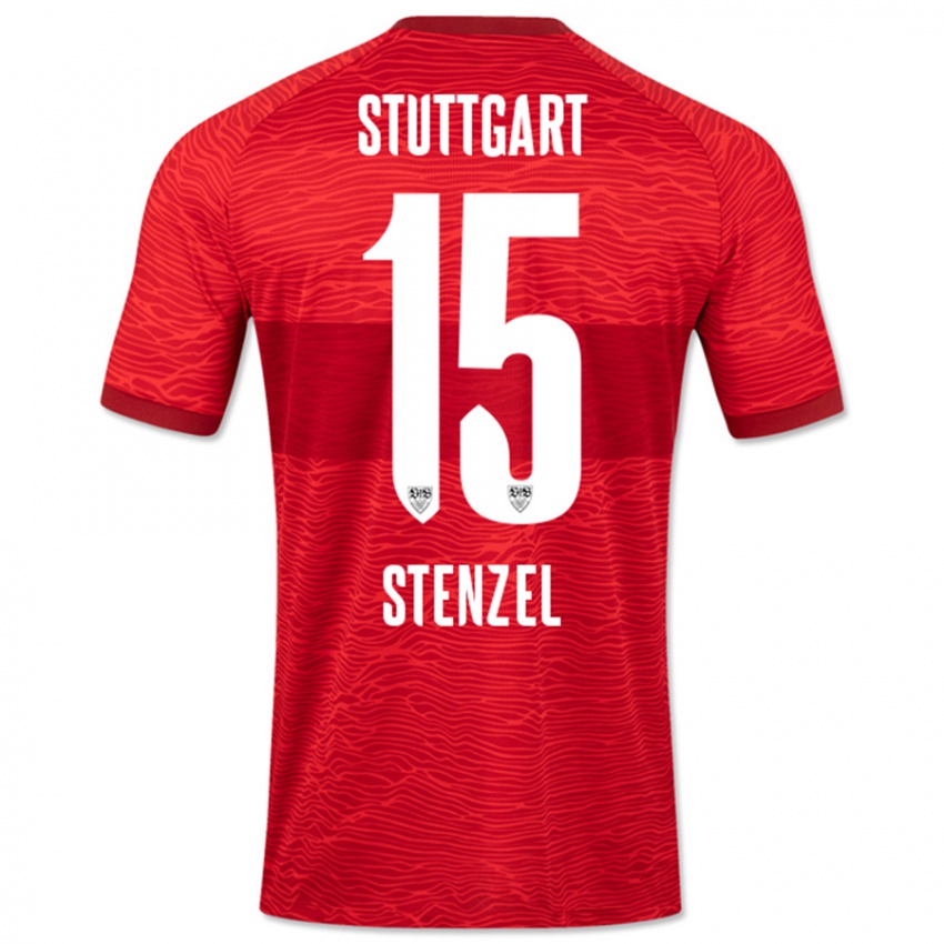 Homem Camisola Pascal Stenzel #15 Vermelho Alternativa 2023/24 Camisa Brasil