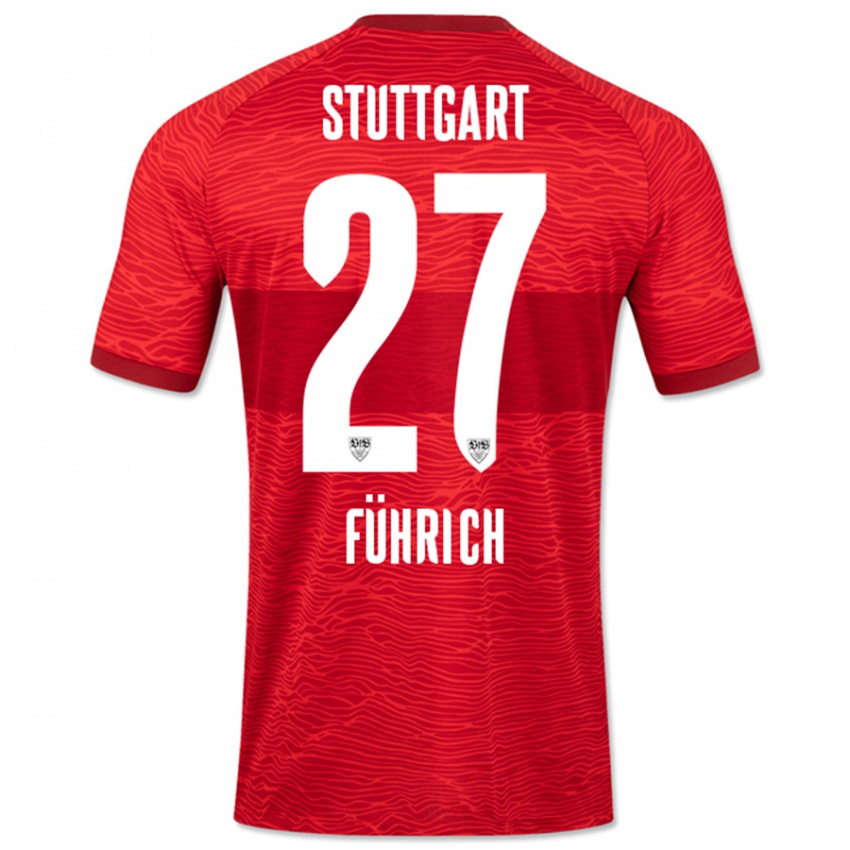 Homem Camisola Chris Führich #27 Vermelho Alternativa 2023/24 Camisa Brasil