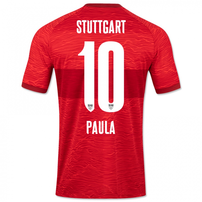 Homem Camisola Raul Paula #10 Vermelho Alternativa 2023/24 Camisa Brasil