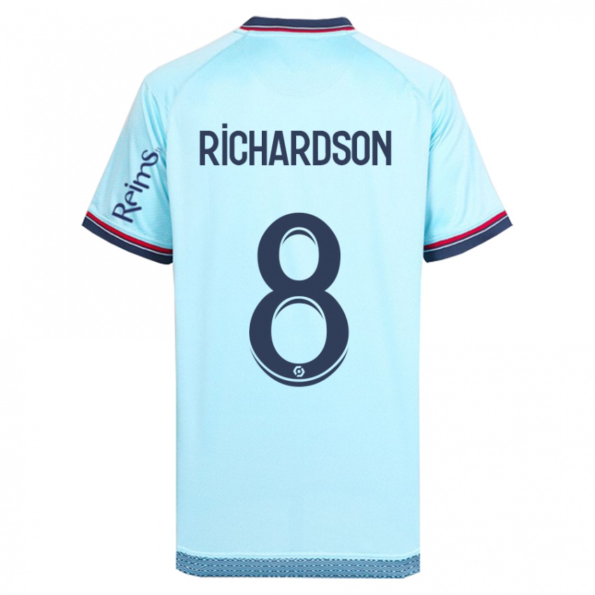 Homem Camisola Amir Richardson #8 Céu Azul Alternativa 2023/24 Camisa Brasil