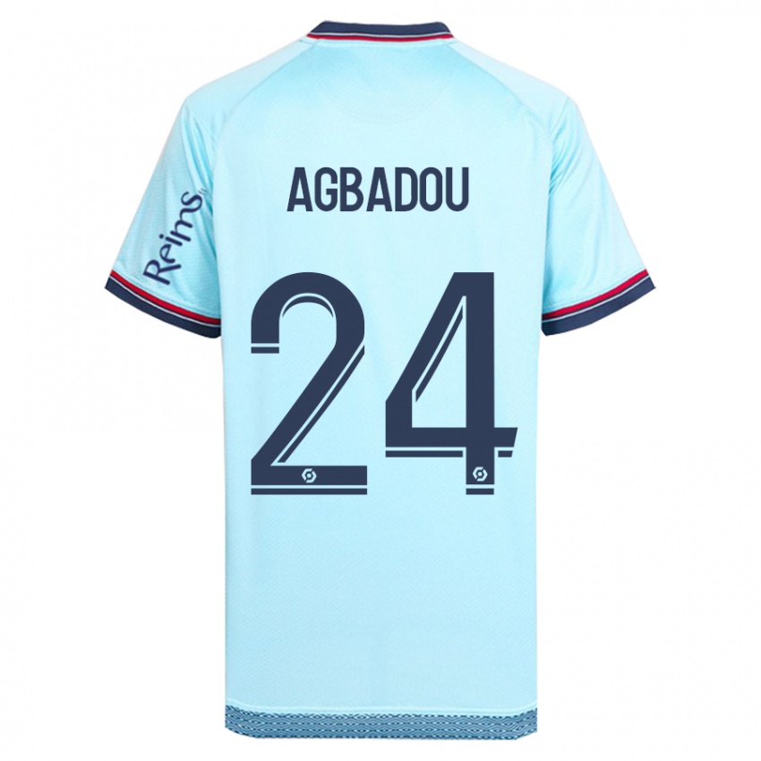 Homem Camisola Emmanuel Agbadou #24 Céu Azul Alternativa 2023/24 Camisa Brasil