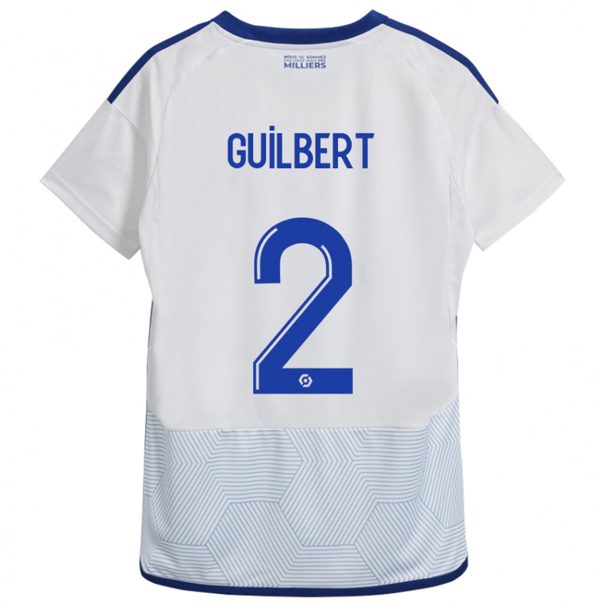 Homem Camisola Frédéric Guilbert #2 Branco Alternativa 2023/24 Camisa Brasil