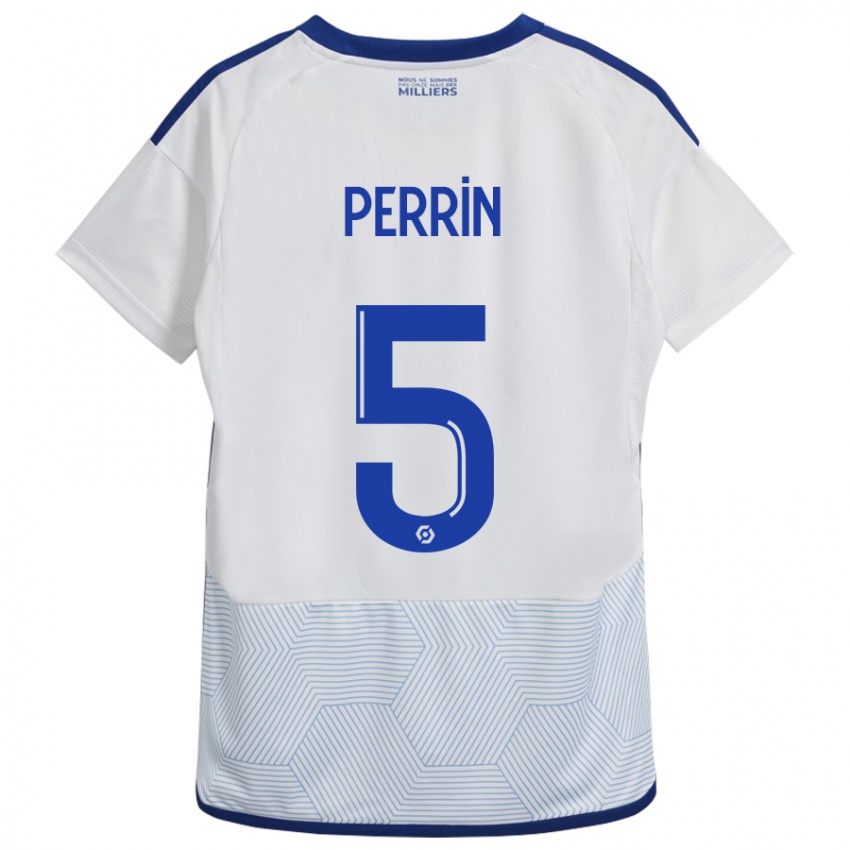 Homem Camisola Lucas Perrin #5 Branco Alternativa 2023/24 Camisa Brasil