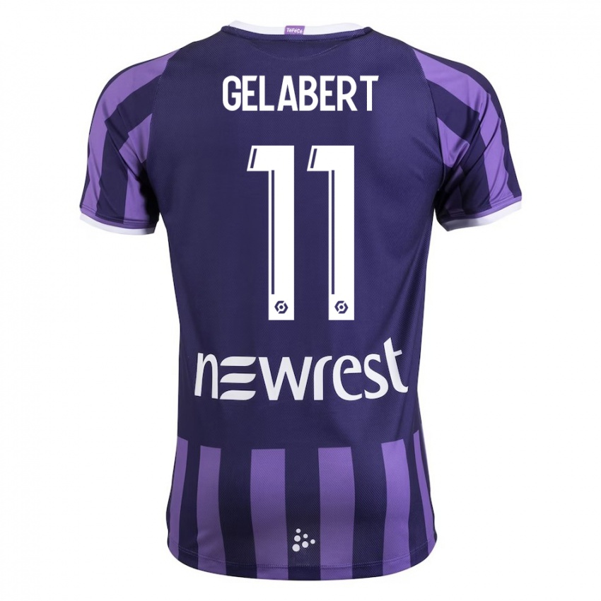 Homem Camisola César Gelabert #11 Roxo Alternativa 2023/24 Camisa Brasil