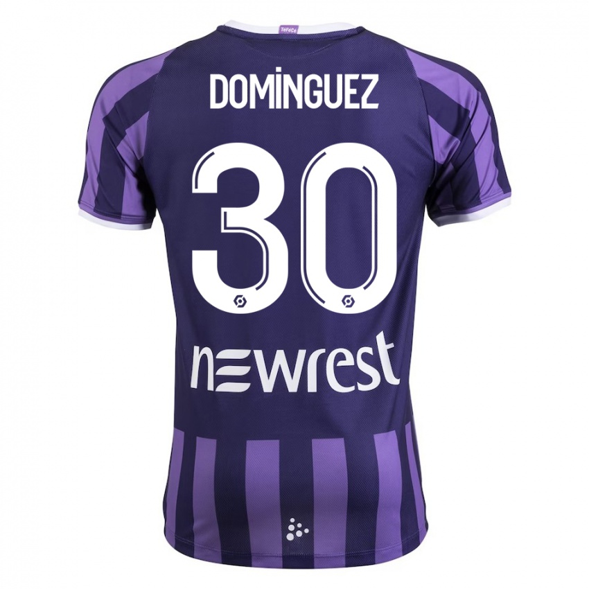 Homem Camisola Álex Domínguez #30 Roxo Alternativa 2023/24 Camisa Brasil