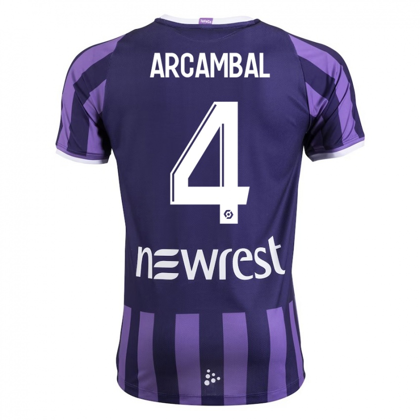 Homem Camisola Anais Arcambal #4 Roxo Alternativa 2023/24 Camisa Brasil