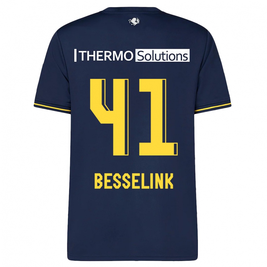 Homem Camisola Gijs Besselink #41 Marinha Alternativa 2023/24 Camisa Brasil