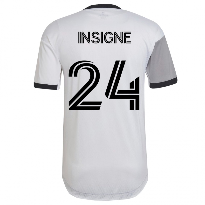 Homem Camisola Lorenzo Insigne #24 Branco Alternativa 2023/24 Camisa Brasil