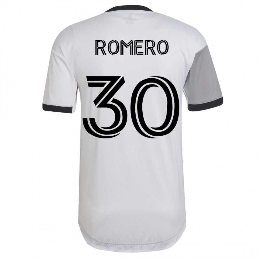 Homem Camisola Tomás Romero #30 Branco Alternativa 2023/24 Camisa Brasil