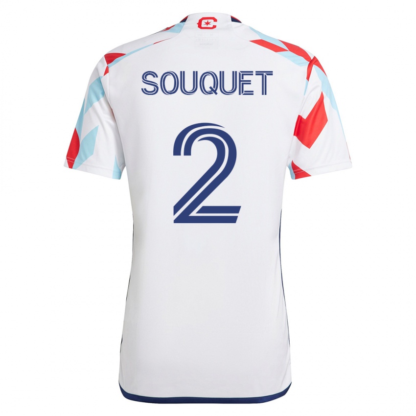 Homem Camisola Arnaud Souquet #2 Branco Azul Alternativa 2023/24 Camisa Brasil