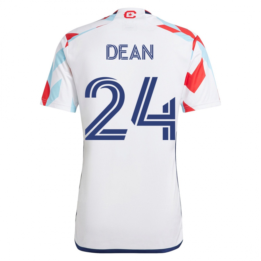 Homem Camisola Jonathan Dean #24 Branco Azul Alternativa 2023/24 Camisa Brasil