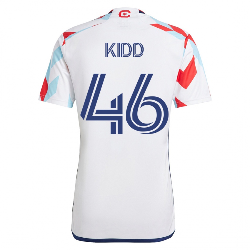 Homem Camisola Matteo Kidd #46 Branco Azul Alternativa 2023/24 Camisa Brasil