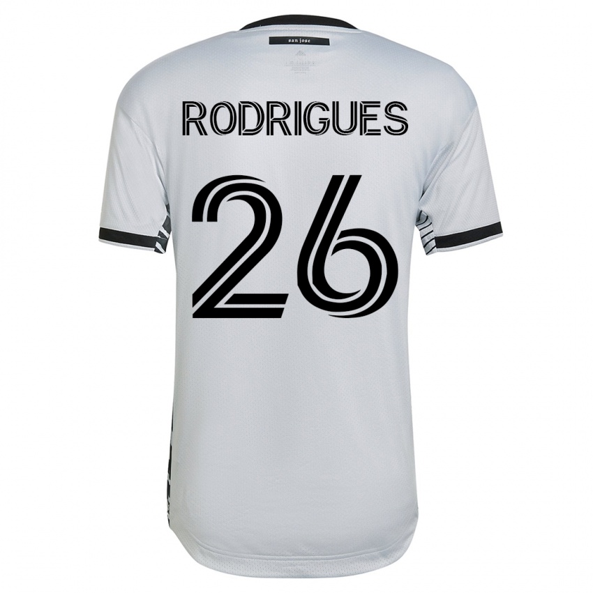 Homem Camisola Rodrigues #26 Branco Alternativa 2023/24 Camisa Brasil