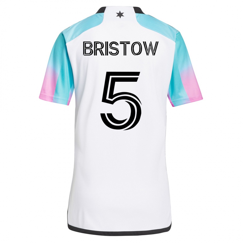 Homem Camisola Ethan Bristow #5 Branco Alternativa 2023/24 Camisa Brasil
